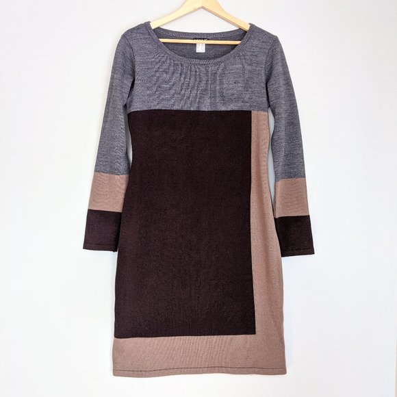 🇵🇱 Venus Colour Block Sweater Dress Made In Poland - Picture 1 of 8